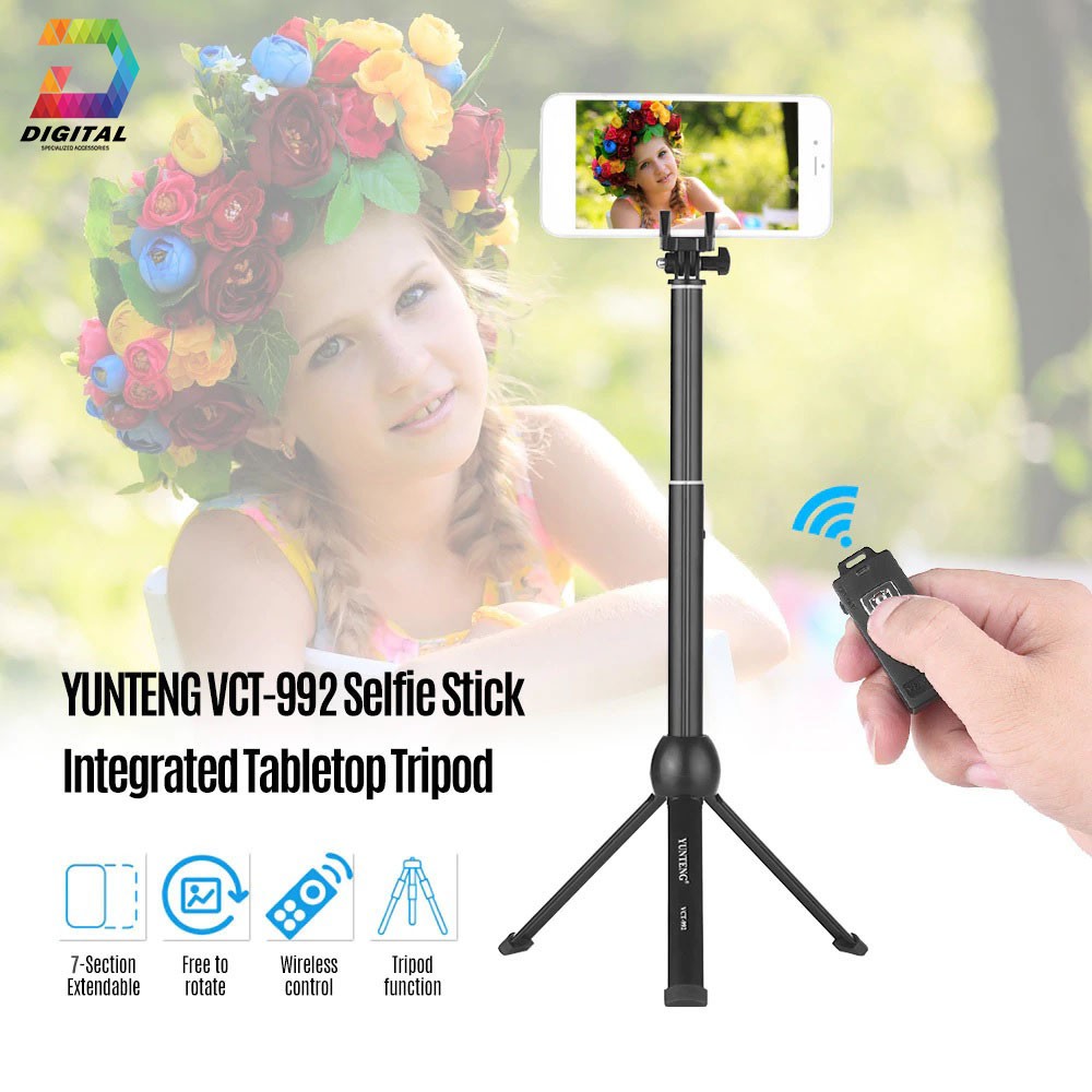 Gậy Chụp Hình Tripod 3 Chân Yunteng VCT-992 Chính Hãng