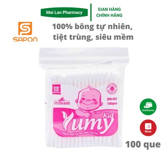 Tăm bông trẻ em Yumy Kids làm sạch tai mũi cho bé gói 100 que Mai Lan Pharmacy