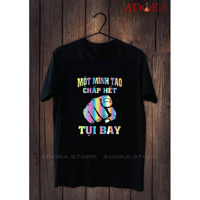 Áo thun tay ngắn in hình phản quang 7 màu cực chất, coton thoáng mát
