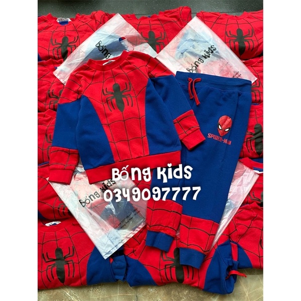Bộ Nỉ Bé Trai Siêu Nhân Nhện HaM