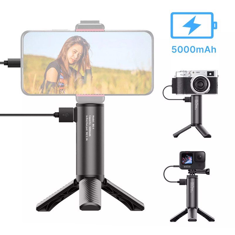 Tripod Tích Hợp Pin Sạc Dự Phòng 5000mAh Cho Điện Thoại, Gopro, Máy Ảnh DSLR Ulanzi BG-4