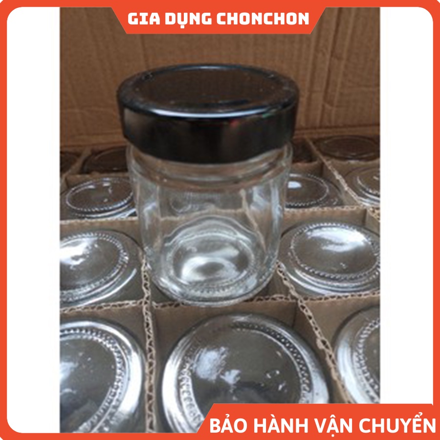 Hũ Thủy Tinh Tròn Nắp Thiếc 100ml Chưng Yến, Làm Sữa, Đựng Bột Nghệ