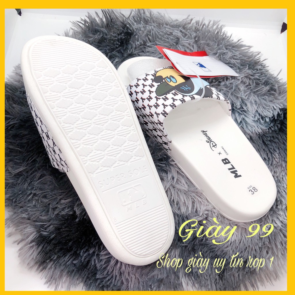 [ Hot - Hàng Chuẩn ] Dép Quai Ngang Micky ML,B N.Y Trắng - Giày 99 | BigBuy360 - bigbuy360.vn