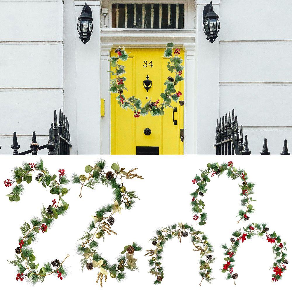 Dây Lá Bạch Đàn Nhân Tạo Màu Đỏ Dùng Trang Trí Phông Nền Lễ Tạ Ơn / Tiệc Cưới / Giáng Sinh