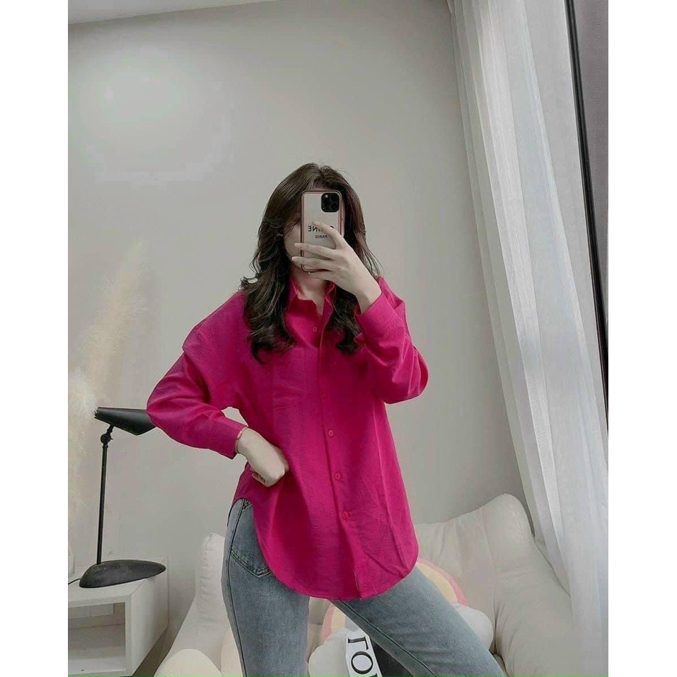 Áo sơ mi nữ thụng dáng rộng - SHOP THƠM PHẠM