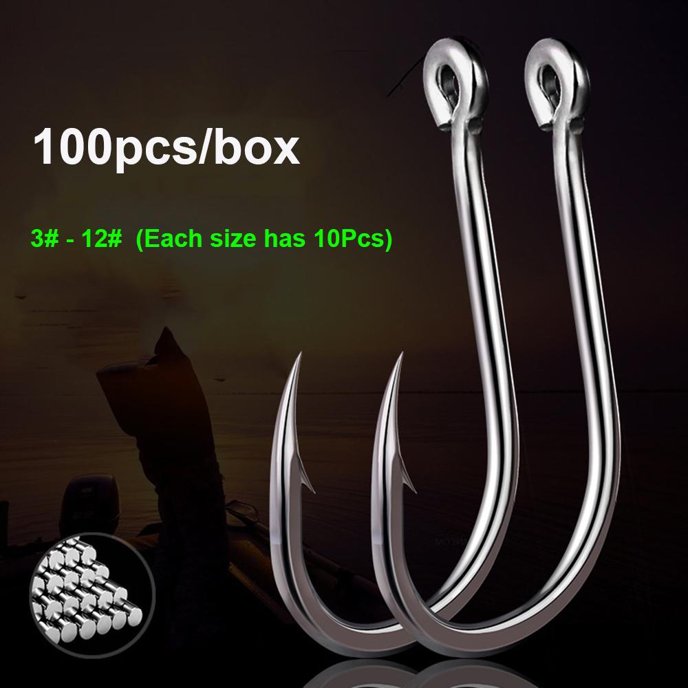 Móc Câu Cá Bằng Thép Carbon Cao Cấp Nhiều Kích Cỡ