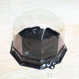 Hộp kính đế đen lục giác 125g
