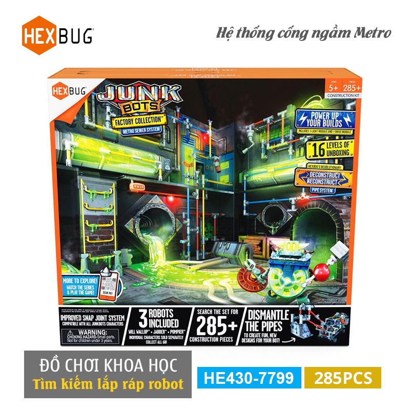 Đồ Chơi Lắp Ráp Junkbots Hệ Thống Cống Ngầm Metro - HEXBUG 430-7799
