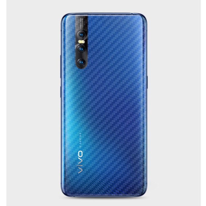 Set 2 Miếng Dán Sợi Carbon Bảo Vệ Mặt Lưng Điện Thoại Vivo V15 V15 Pro 3d