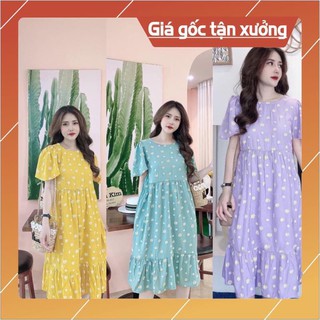 [GIÁ TƯƠNG TÁC] Đầm bầu váy bầu hoa cúc MAMADRESS chất ĐŨI mêm mại, nhẹ nhàng SIÊU MÁT cho mẹ bầu mùa he