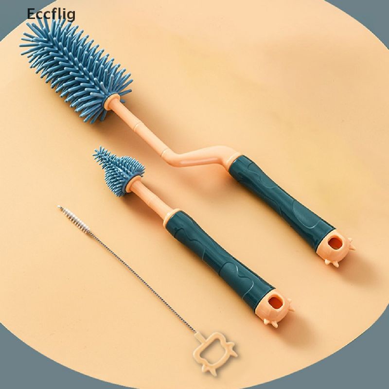 Bộ Cọ Rửa Bình Sữa Và Núm Ti Silicon 3 Chi Tiết / Mẫu Bò 2022