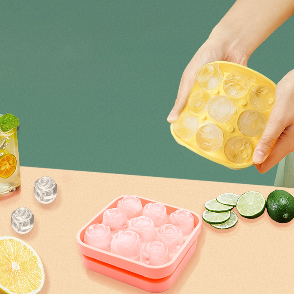 Khuôn Làm Đá Hình Hoa Hồng Bằng Silicone