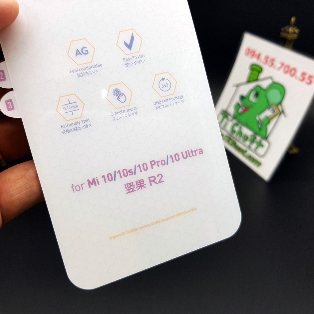[Nhám Chống Vân Tay-Ảnh Thật] Dán CL Dẻo PPF Xiaomi Mi 10/ 10s/ 10 PRO/ 10 ULTRA Cường Lực Mặt Trước