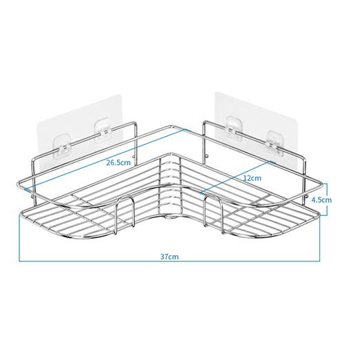 Kệ Góc Nhà Tắm Inox 304 Dán Tường, Kệ Đựng Gia Vị Nhà Bếp Tiện Dụng (Video Ảnh Thật )