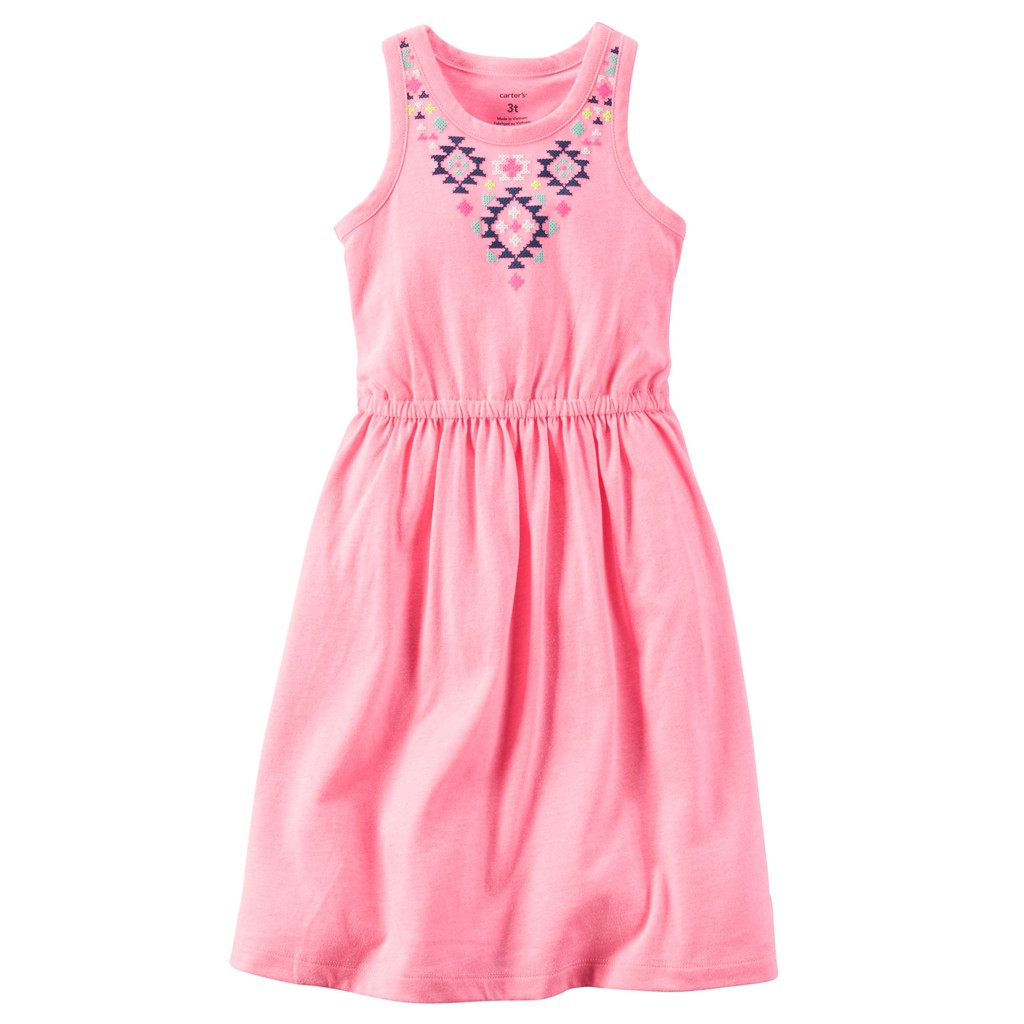 Đầm maxi thun hồng (5-14T) Chính Hãng Oshkosh Mỹ