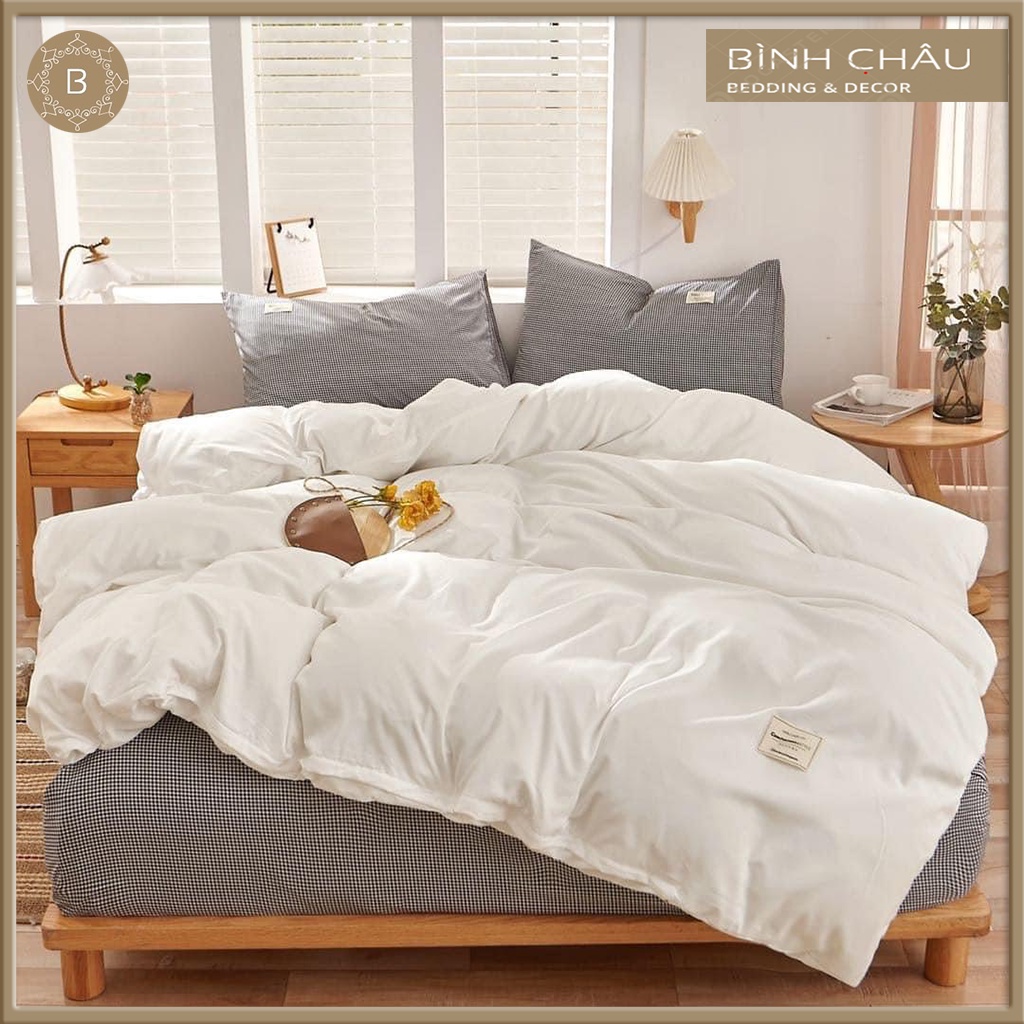 Bộ Chăn Ga Vỏ Gối Cotton Tencel Cao Cấp Phong Cách Hàn Quốc EMPIRE Bo chun Drap - Bình Châu Bedding & Decor | BigBuy360 - bigbuy360.vn