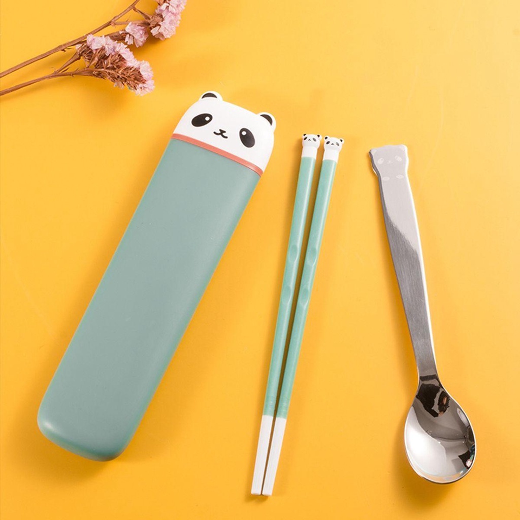 Bộ Muỗng Đũa Hình Gấu Trúc Dễ Thương