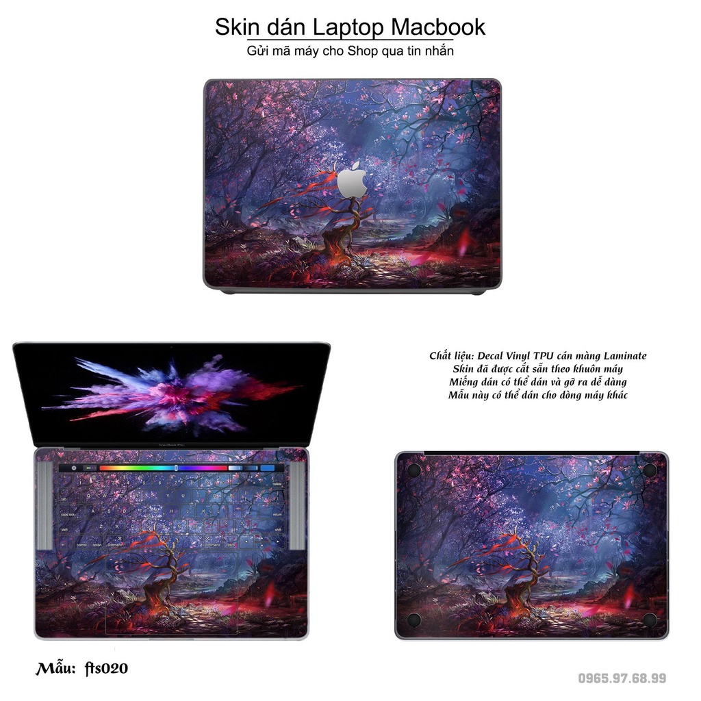 Skin dán Macbook mẫu Fantasy (đã cắt sẵn, inbox mã máy cho shop)