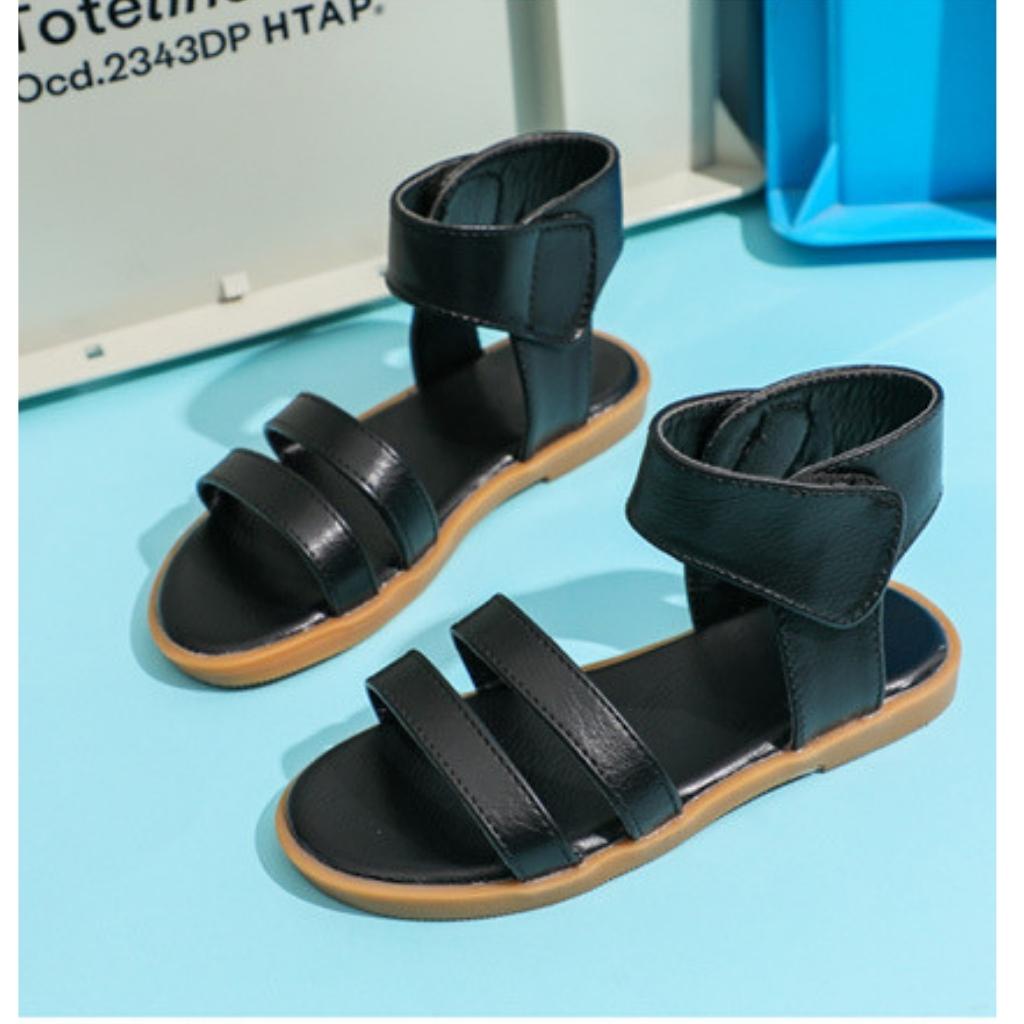 Sandal bé gái - Dép quai hậu quai ngang cho bé gái chất da siêu mềm hàng quảng châu cao cấp