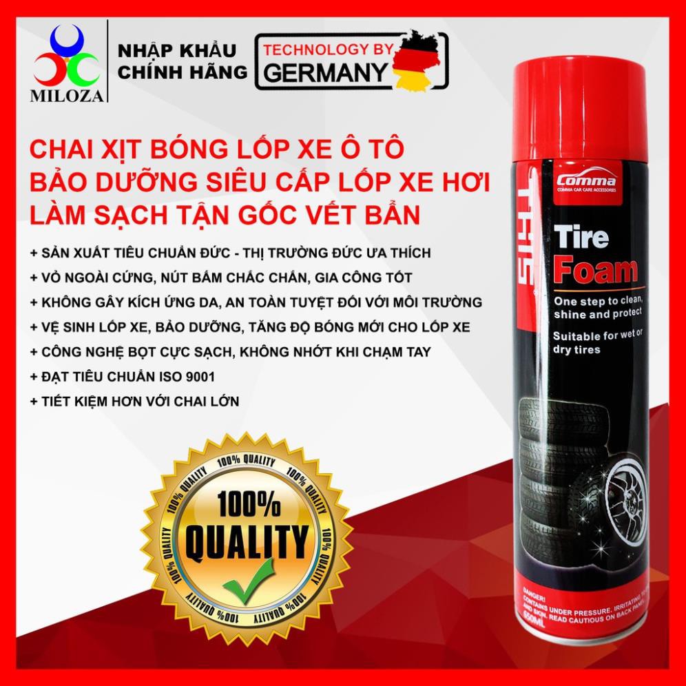 [COMBO 5 SP THIS CHĂM SÓC XE Ô TÔ] VSNT, PHNT, BCH, VLX, BLX - Công Nghệ Đức - MILOZA Nhập Khẩu