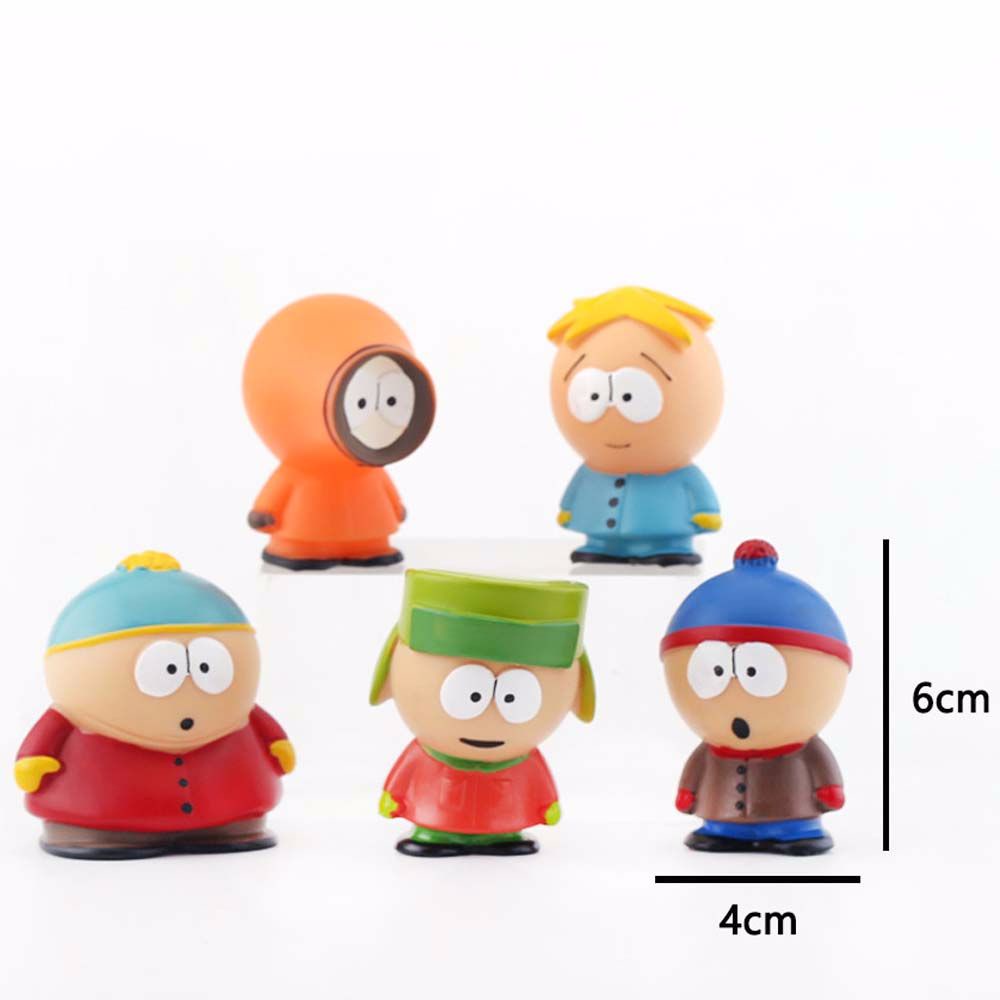 Bộ 5 mô hình nhân vật phim hoạt hình The South Park thích hợp để trang trí bàn làm việc