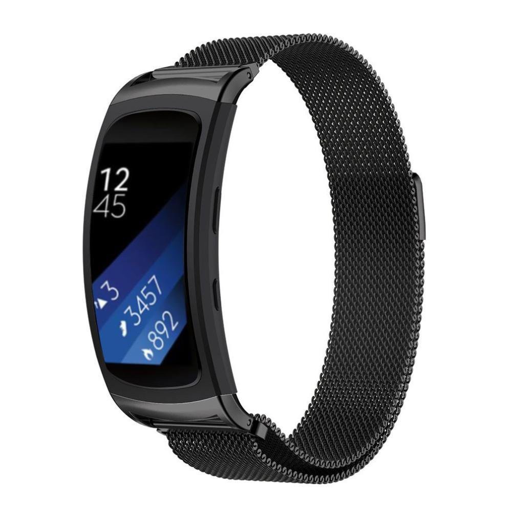 Bộ dây đeo bằng thép không gỉ + khóa nam châm milanese cho đồng hồ Samsung Gear Fit 2/Fit 2 Pro