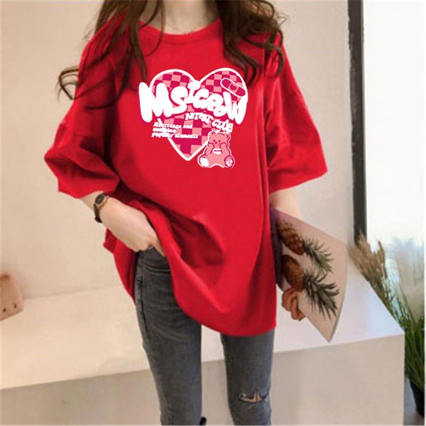 NRVP Áo Thun Tay Ngắn Dáng Rộng Thời Trang Mùa Hè 2021 Cho Nữ