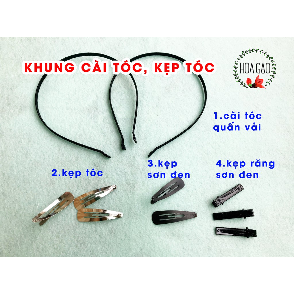 Khung cài tóc, kẹp tóc KIM LOẠI - nguyên liệu diy