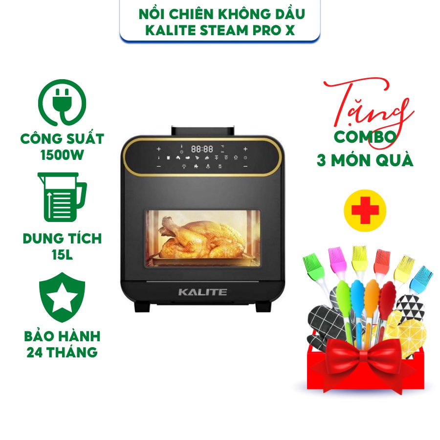 (Mã CHUT002 giảm 8%) Nồi Chiên Không Dầu Kalite Steam Pro 15L (New 2022) - Hàng Chính Hãng