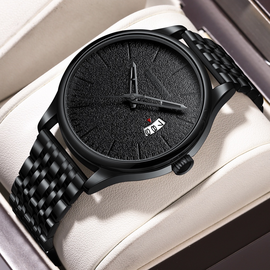 Đồng hồ thạch anh CRRJU 6026 bằng thép không gỉ chống thấm nước thời trang cao cấp cho nam