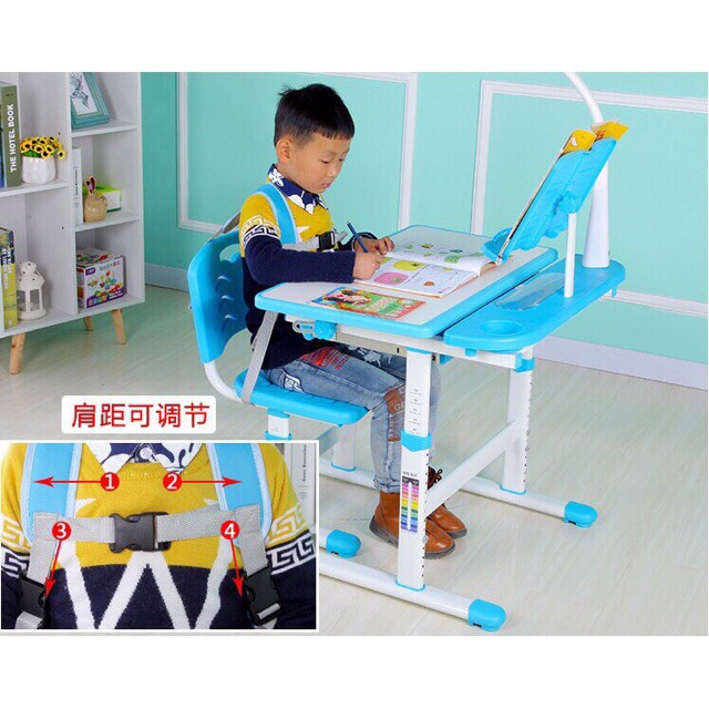 Bộ bàn ghế học sinh thông minh chống gù chống cận cho bé. | BigBuy360 - bigbuy360.vn