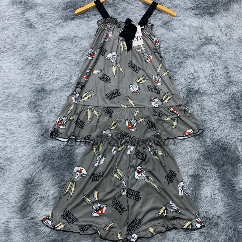 Đồ Ngủ Nữ, Đồ Ngủ Sexy Áo 2 Dây Chất Thun Lạnh Mặc Ngủ Mát Mẻ Freesize - Linqu Sleepwear