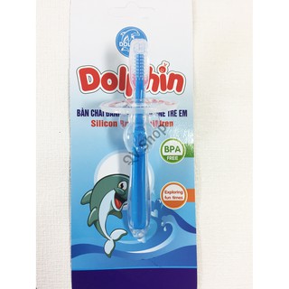 Bàn chải đánh răng silicone cho bé Dolphin - Không BPA an toàn cho bé