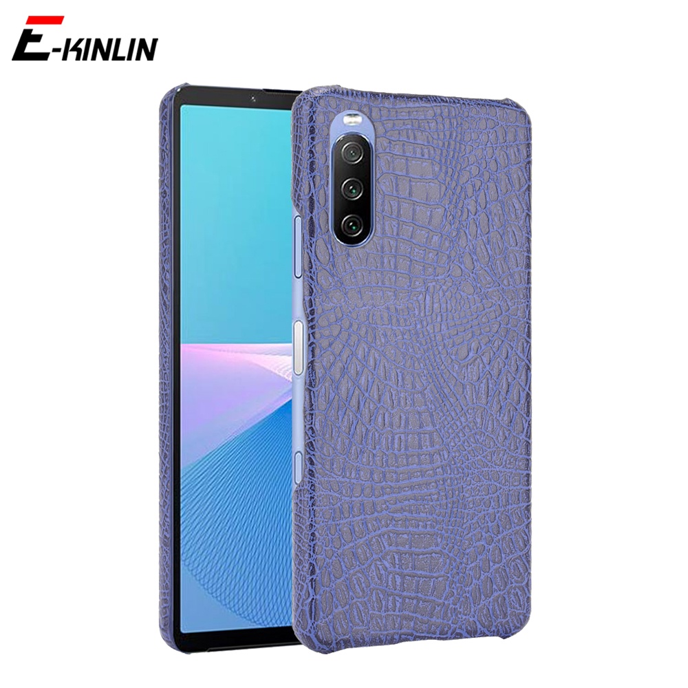 Ốp Điện Thoại Nhựa Cứng Họa Tiết Da Cá Sấu Thời Trang Cho Sony Xperia 1 5 Ace II III IV
