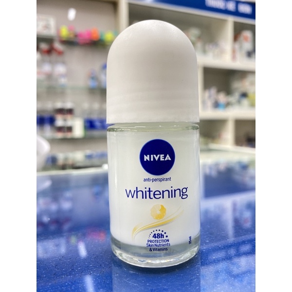 Lăn khử mùi Nivia Whitening 25ml - giúp dưỡng trắng - Thái lan