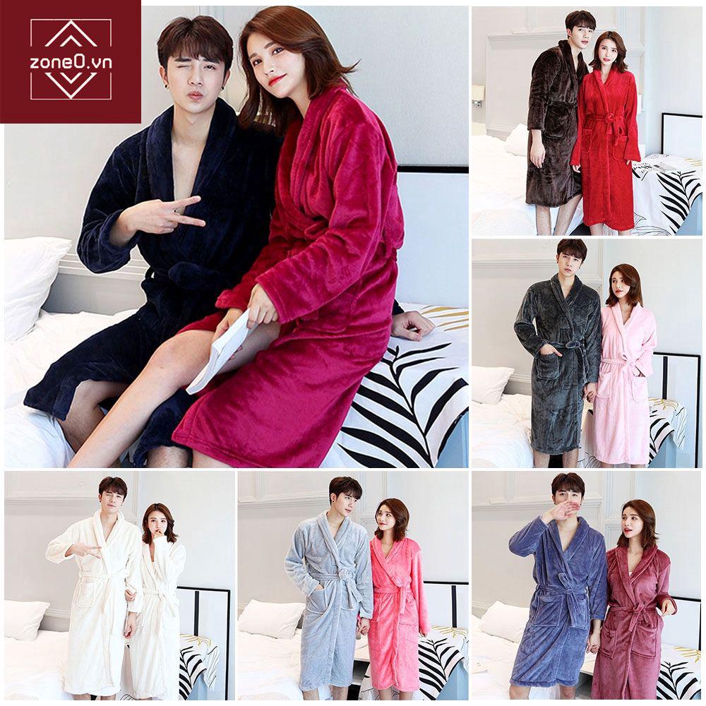 Áo choàng tắm chất liệu lông cừu thời trang dành cho nam nữ