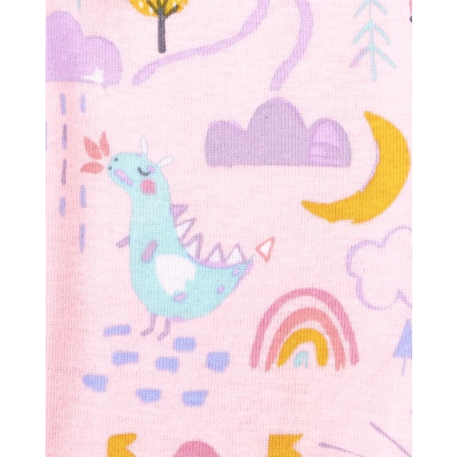 Bộ Quần Áo Dài Tay Bé Gái PLACE Hàng Xuất Dư Xịn Chất Mịn Đẹp 100% Cotton In Hình Dễ Thương 2 Màu