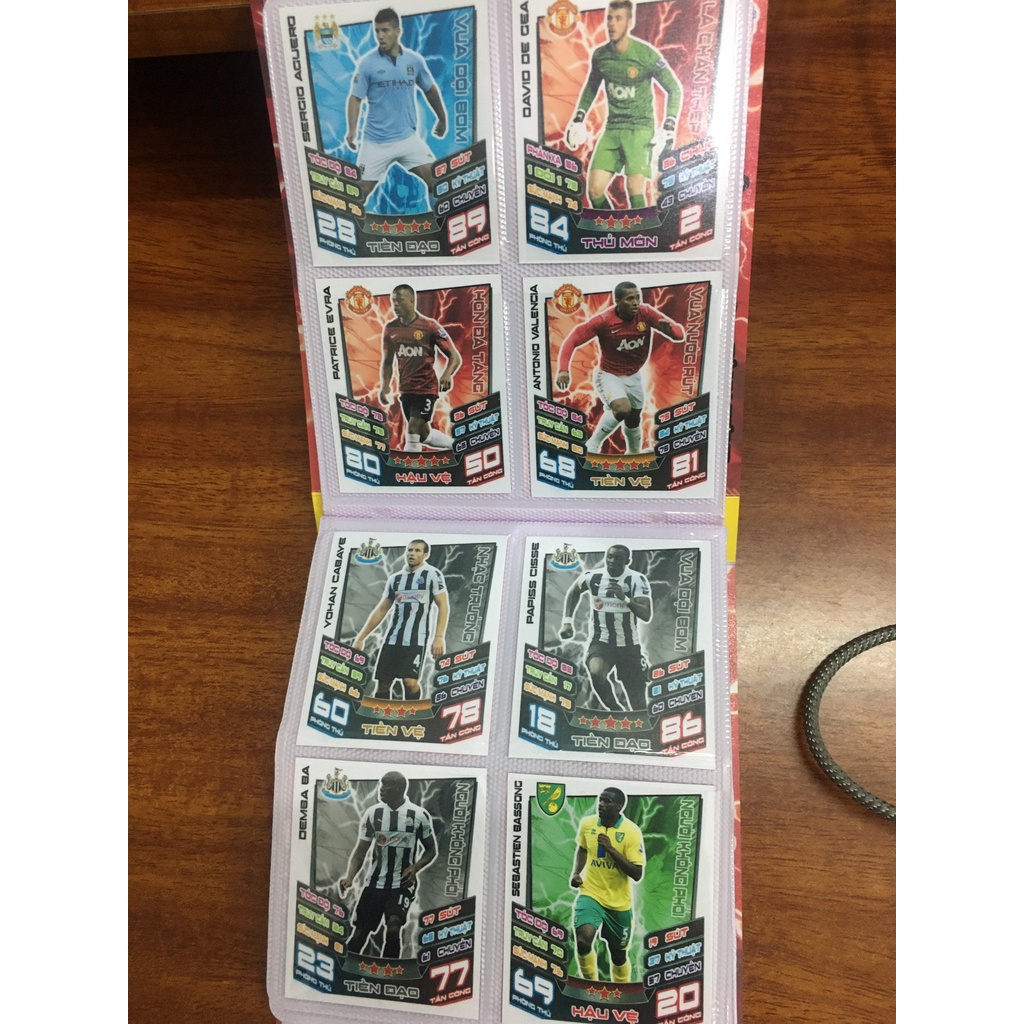 Bộ Sưu Tập 96 Thẻ Cầu Thủ In Album Match Attax 2012-13