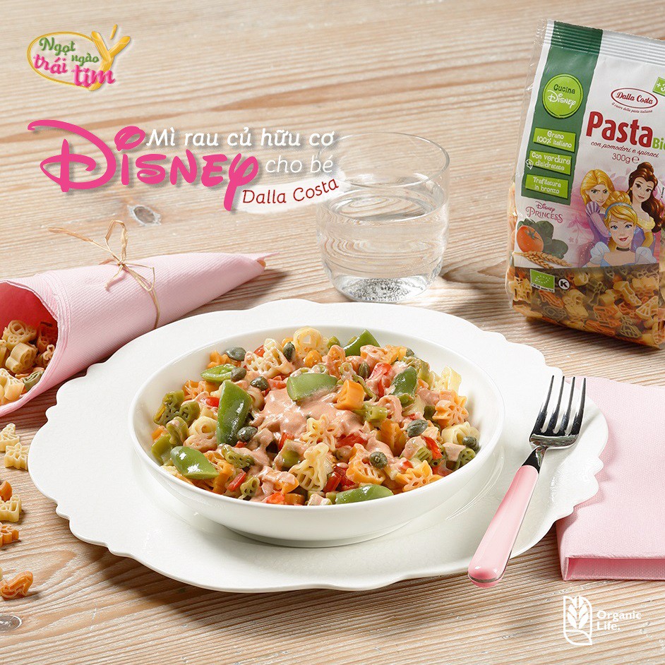 Nui Rau Củ Hữu Cơ Cho Bé Hình Công Chúa DisNey 300g Dalla Costa