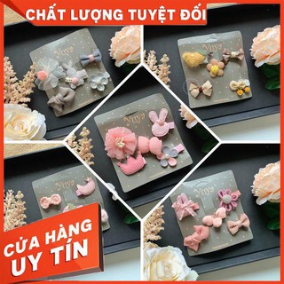 Set kẹp tóc handmade cho bé gái T019