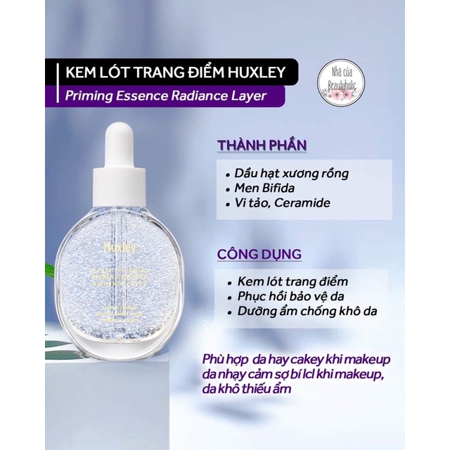 Kem lót HUXLEY PRIMING ESSENCE RADIANCE LAYER | BigBuy360 - bigbuy360.vn