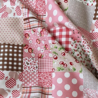 Thô lụa Hàn quốc họa tiết quilt vintage