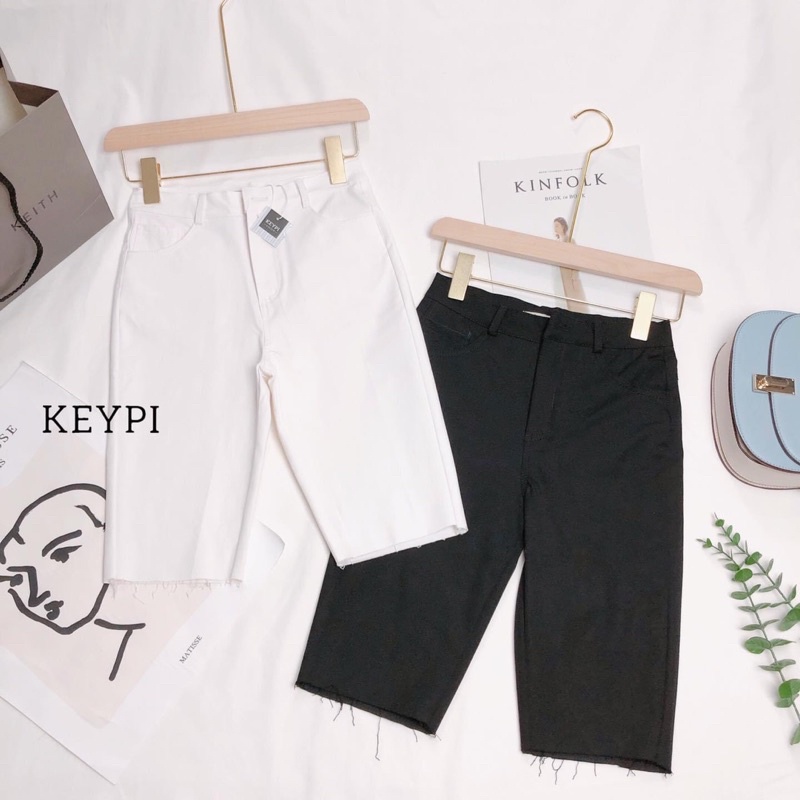Quần Ngố Kaki co giãn Trắng/ Đen đủ size