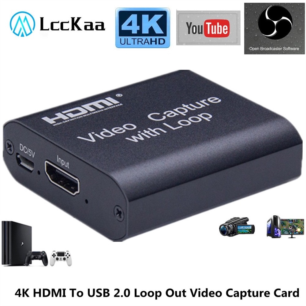 Thiết Bị Ghi Âm Cho Máy Tính PS4 Chuyển Đổi HDMI 4K Sang USB 2.0