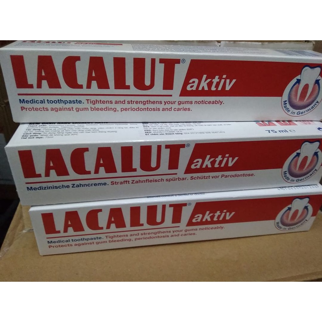 Kem Đánh Răng Lacalut Aktiv 75Ml -Kem đánh răng bảo vệ nướu