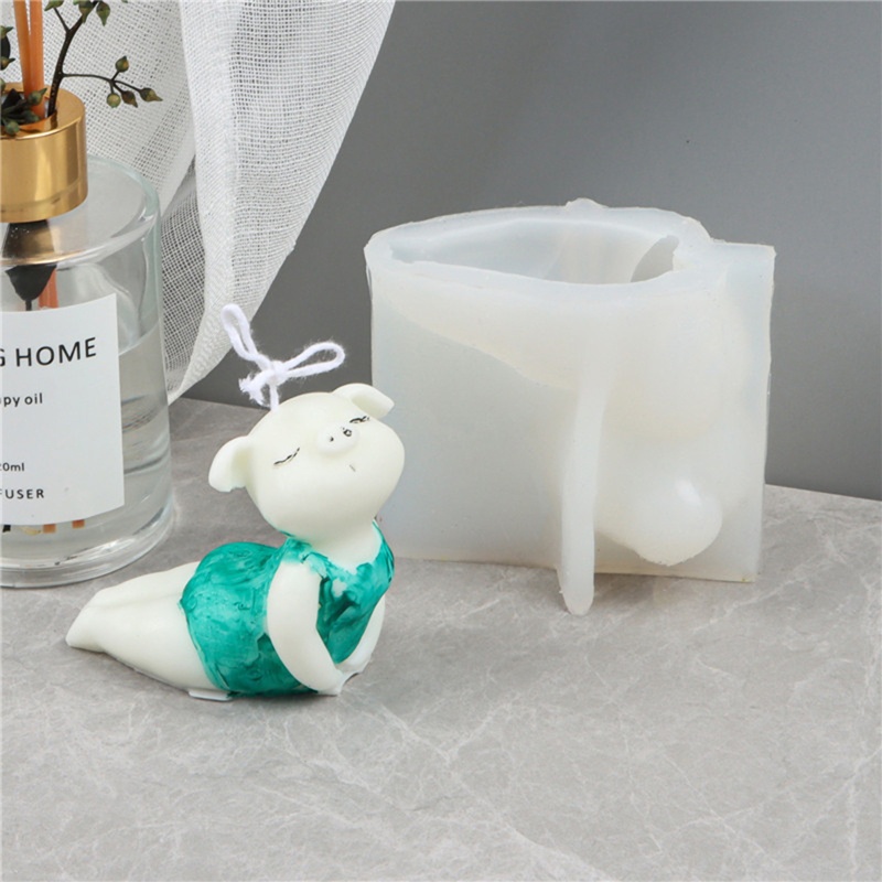 Khuôn Nhựa Hình Heo Tập Yoga Làm Trang Sức DIY