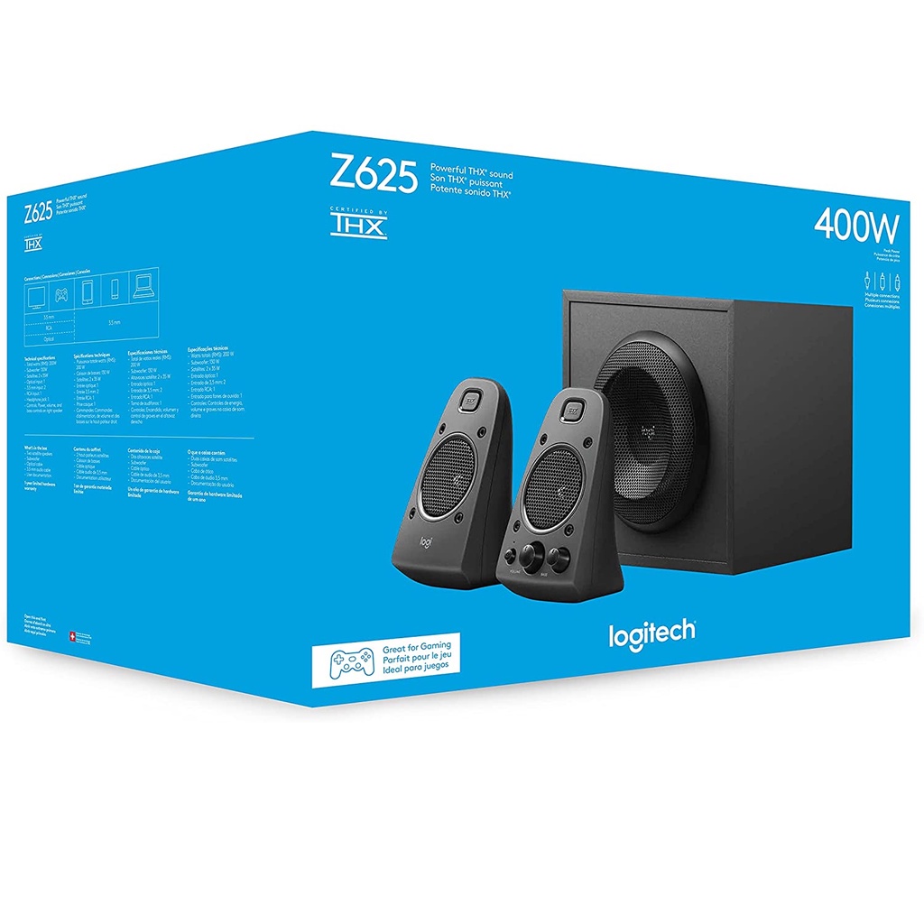 Loa Vi Tính Logitech Z625 2.1 400W - Hàng Chính Hãng