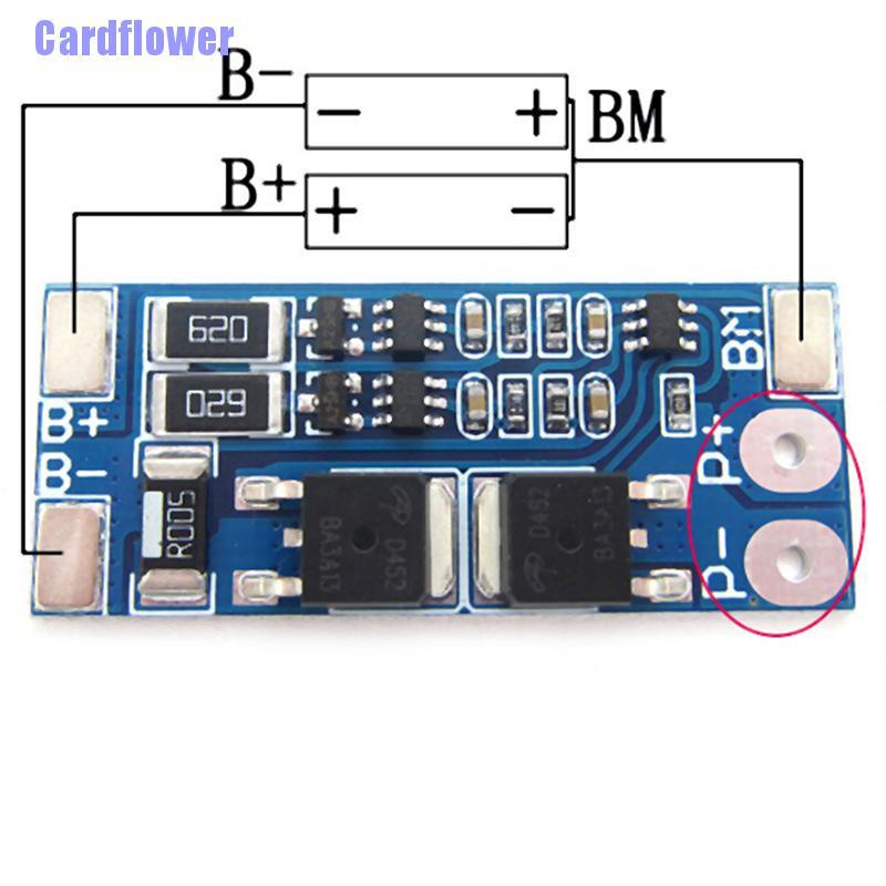 Cardflower  2S 8A 7.4V balance 18650 Li-ion Lithium  BMS charger protection board