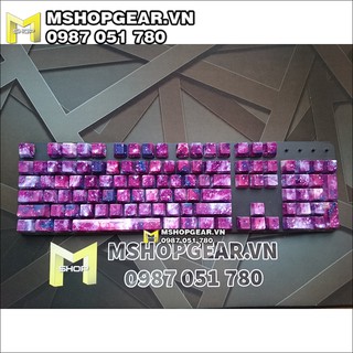 Nút gắn bàn phím cơ màu Galaxy tím đẹp 104 nút