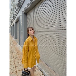 MIE MIN Sơ Mi Oversize Linen Tưng (Hình ảnh tự chụp của shop)